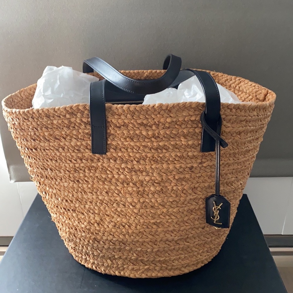 Saint Laurent Raffia tote bag - Picture 2 of 8